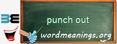 WordMeaning blackboard for punch out